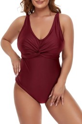 Stylish & Comfortable Solid Plus Size One Piece Swimsuit