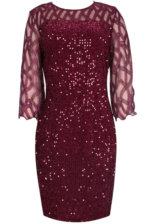 Glamorous Plus Size Red Sequin Bodycon Dress - Perfect for Summer ...