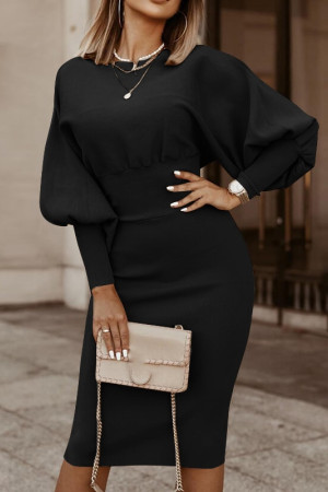 Lantern Long Sleeve Slim Fit Bodycon Dress