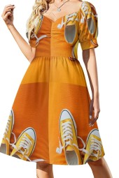 Enchanting Citrus Dream Fairy Dress for Orange Sneakers