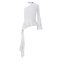 One Shoulder Asymmetrical Plus Size Tunic Blouse
