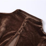 Velvet High Neck Hollow Out Long Sleeve Bodycon Maxi Dress