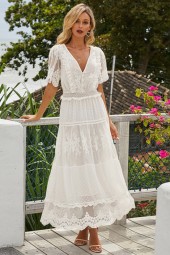 Classic Elegance Lace Summer Tunic Dress