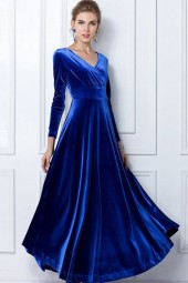 Autumn Winter Vintage Velvet Oversize Long Dress