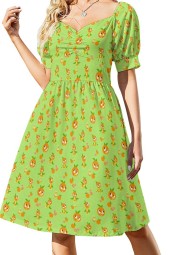 Hello Sunshine! Orange Bird Aesthetic Ceremony Dress