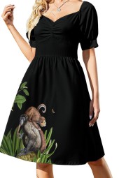 Vibrant Jungle Adventure Monkey Summer Dress for Girls